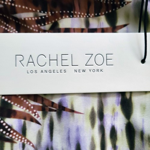 Rachel Zoe Womens Full Maxi Skirt Pull On Elastic Waist Palm Leaves Print Size S - Picture 7 of 11