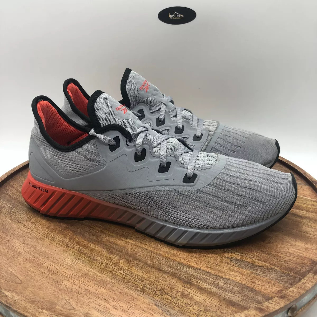 Reebok Mens Flashfilm 2.0 Running Shoes Cool Shadow Black Vivid