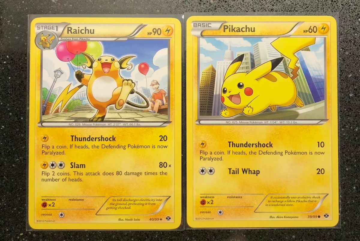 Raichu 40/99 & Pikachu 39/99 Next Destinies Evolution Set NM Pokemon Pokemon