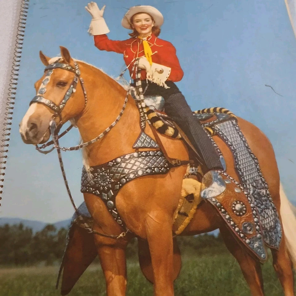 MCM SCRAPBOOK 65 PAGES COWGIRL ON HORSE 1950S 11" BY 15" UNUSED - Изображение 4 из 4
