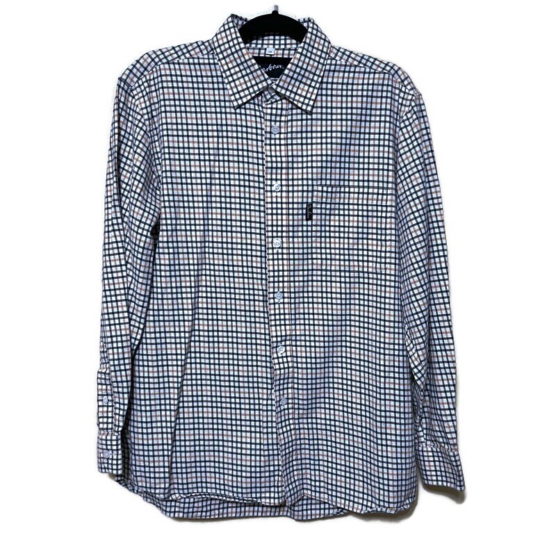 Vintage Barbour Men’s 16 Check Plaid Long Sleeve Button Up Shirt