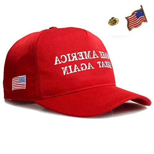 Make America Great Again Donald Trump 2016 Campaign Hat Cap, Red, Size One Size