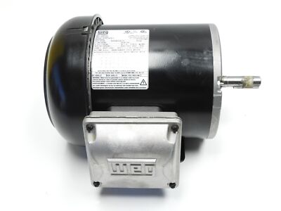 Weg 12630184 Electric Motor 0.5HP 208-230/460V 3PH 1760 RPM New w/out Box