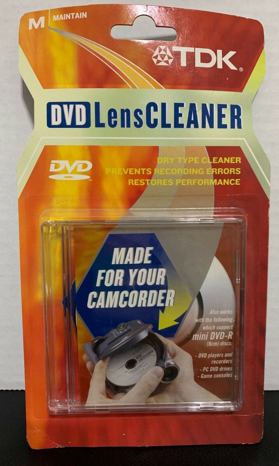 Camcorder DVD Lens Cleaner by TDK Prevents Recording Errors 
