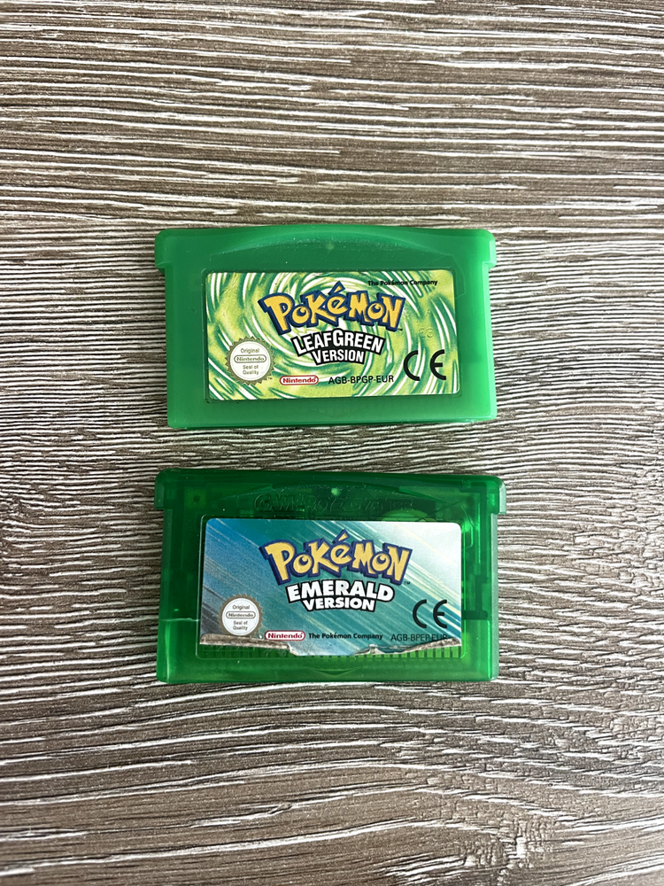 Pokemon Emerald and LeafGreen Version Game Boy Advance Authentic, Saves, Working