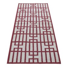 2'5" x 6'1" Red Flat Weave Reversible Kilim Wool Hand Woven Runner Rug R87847