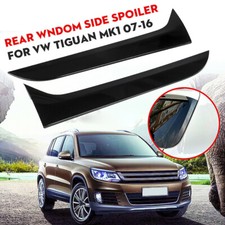 Für VW Tiguan MK1 2007–2016 Paar Heckscheibe Seitenspoiler Schwarz Glänzend