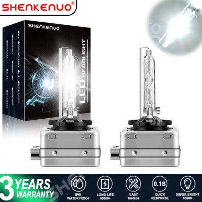 2PCS NEW D3S 66340 6000K WHITE BRIGHT 35W HID XENON LIGHT BULBS SET HEADLIGHTS - Bild 1 von 4