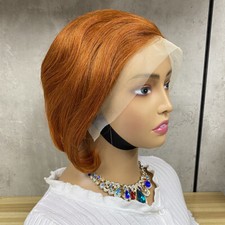 Ginger Short Bob Wigs 13x4 Lace Front Remy Human Hair Wigs Brazilian Hair