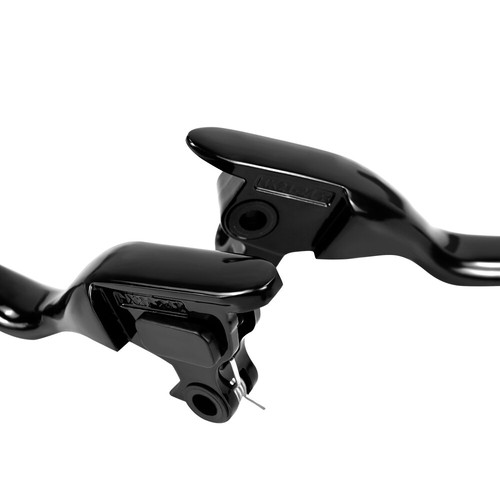 Classic Black Hand Grips Brake & Clutch Levers For Harley Street Glide 2021-2023 - Picture 7 of 10