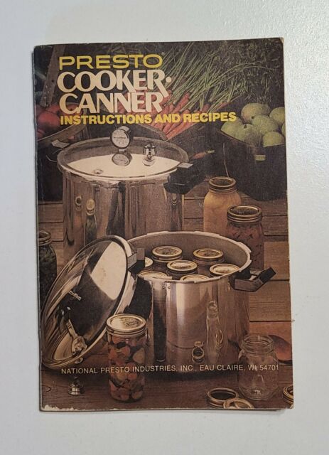 Vintage Presto Cooker Canner Instructions and Recipes Manual 1978 | eBay