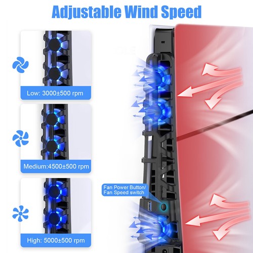 Upgraded Cooling Fan Kit For PS5 Slim Disc/Digital Console Cooler Fan USB 3.0 - Picture 11 of 11