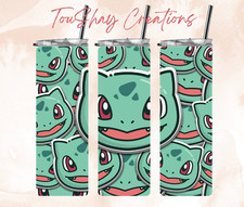 20oz Bulbasaur Tumbler Stainless Steel With Lid And Straw