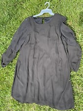 MAURICE'S Black Dress Lattice Sheer Sleeves Plus Sz 3  BID 4 CHARITY ❤️blt7m92