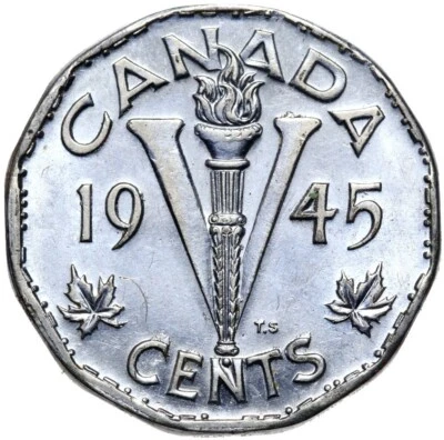 Kanada Canada - König George VI.  - Münze - 5 Cents 1945 - Ottawa - ERHALTUNG ! - Bild 1 von 2