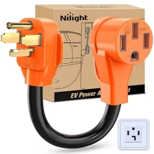 Nilight EV Charger Adapter Cord 30 Amp to 50 Amp 4 Prong Pure Copper