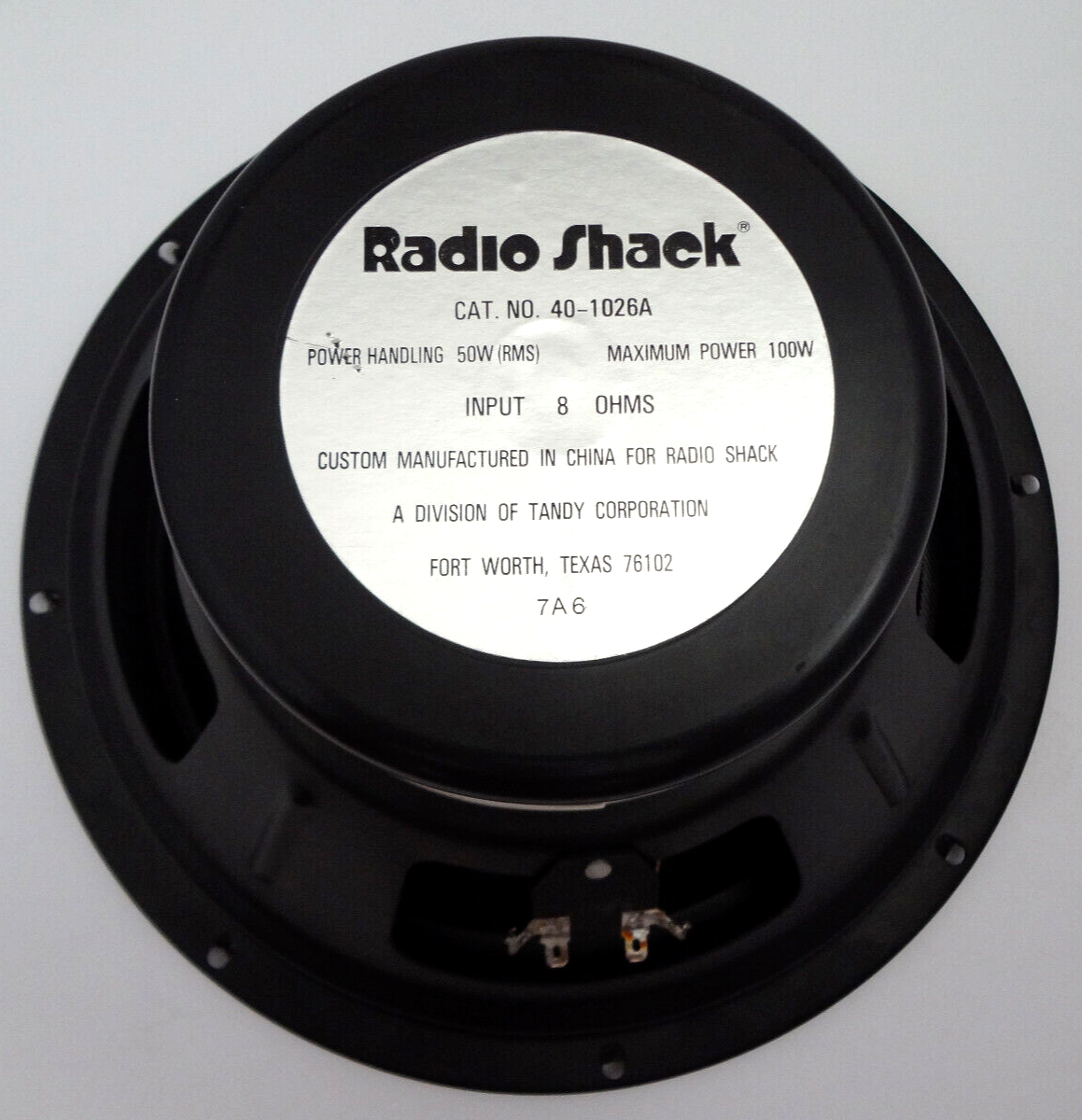RADIO SHACK 401026A 12" WOOFER SPEAKER 8 OHMS TESTED AND IN WORKING