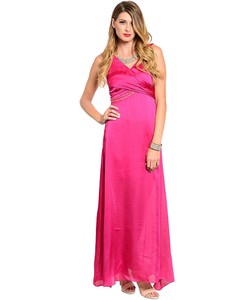 fuschia evening gown