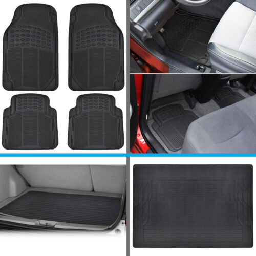 Heavy Duty Black Rubber Floor Mats & Cargo Liner for Toyota Corolla
