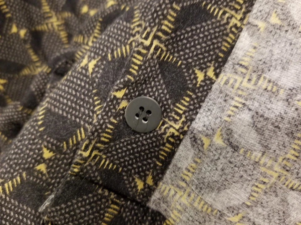 Camisa Islander Hawaiana Abotonada Negra Manga Corta, Island Para Hombre Talla XL Foto 3 de 4