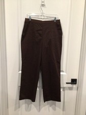 NWOT Alfred Dunner women 12 dress pants brown elastic back 2 side pockets