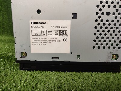 Panasonic Cq-rdp152n Cqrdp152n Original Car Radio | eBay