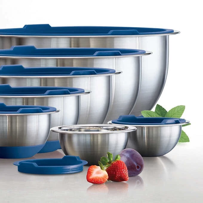 Tramontina Stainless Steel Mixing Bowls with Lids, Blue, 14 piece
Opens in a new window or tab