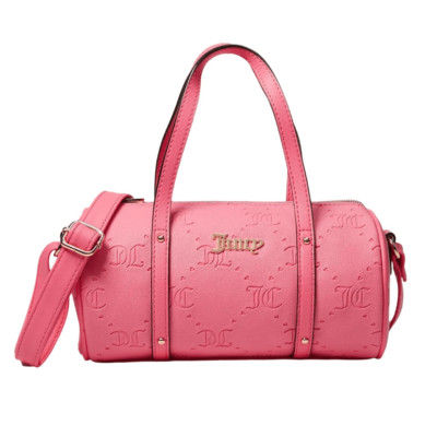 Juicy Couture Pink Lemonade Mini Barrel Bag Gold Tone 9  x 5  Crossbody Strap