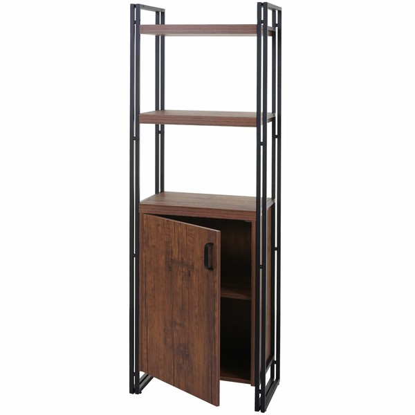 BüCherregal MCW-A27, Standregal Regal, 165X55Cm 3D-Struktur Wildeiche-Optik-image