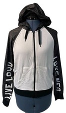 Adidas Women's Neo Leopard Hoodie Zip Live loud Love Neo Gray White Cozy M UNIS