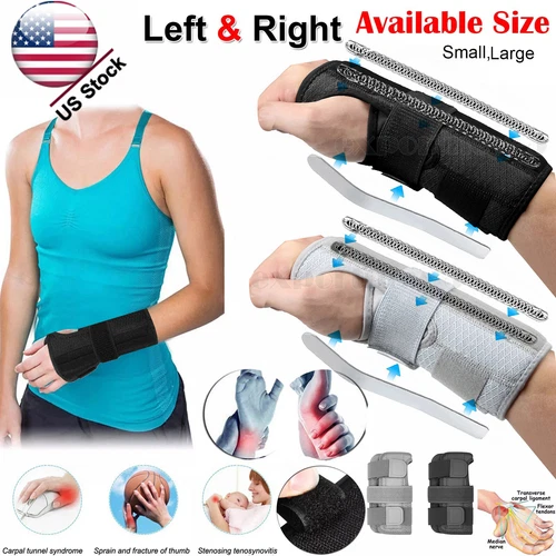 Handgelenkbandage Stütze Hand Karpaltunnel Stahlschiene Gym Arthritis Verstauchung Riemen - Bild 1 von 16