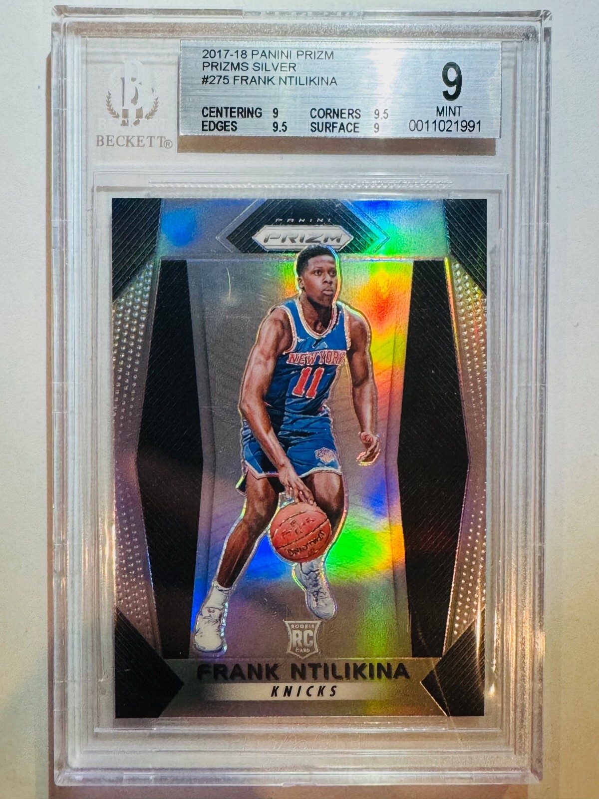 FRANK NTILIKINA 2017-18 Panini Prizm #275 RC Rookie Silver Prizm BGS 9