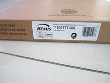 Bemis 1500TTT 000 Elongated Toilet Seat White Closed Front Molded Wood