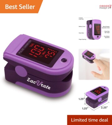 Reliable Fingertip Blood Oxygen Monitor with Protective Cover - For Active Users