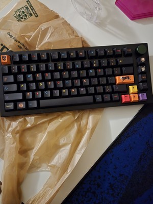 75% Muted Wired Custom Keyboard,, Lubed MMD Neo 