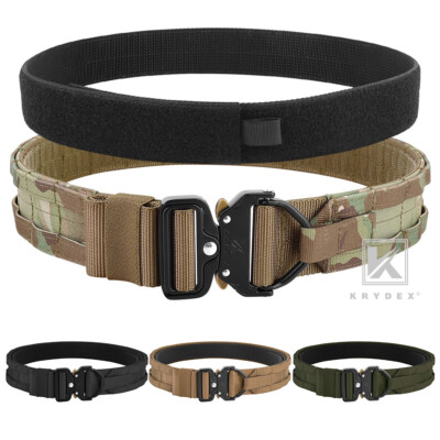 #ad KRYDEX Tactical Belt 1.75 in Heavy Rigger Duty Belt D ring MOLLE Quick Release $42.95