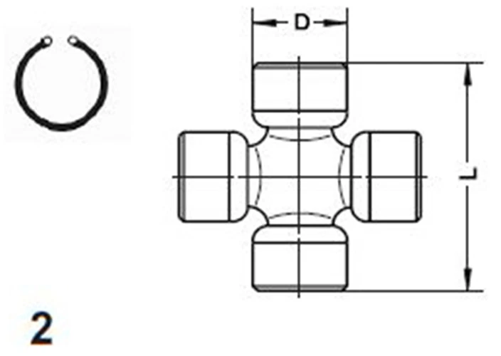 Rear Driveshaft 1350 Series Universal Joint fits 2002-2010 Hummer H1, H2, H3 - Image 3 of 3