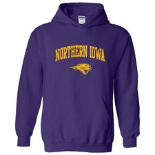 Northern Iowa Panthers Arch Logo Hooded Sweatshirt - Purple