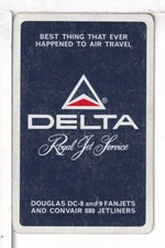 Single Airline Playing Card "Delta Airlines, DAL304B" Chan/Mertens #, Stand,1965