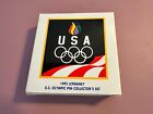 Vintage 1992 Us Olympic Pin Collectors Set 5 Pins in Box Jc Penny Usa Barcelona