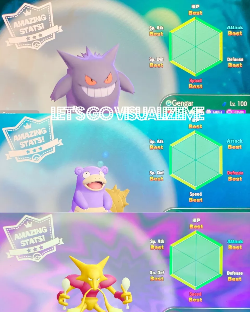 Shiny Gengar / Pokemon Let's Go / 6IV Pokemon / Shiny Pokemon