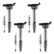 4X Ignition Coil + 4X iridium Spark Plug OEM For Toyota Corolla Prius 1.8L UF596