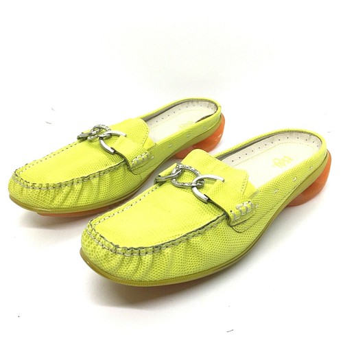 neon yellow loafers