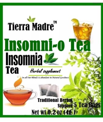 Tierra Madre ,Natural Herbal Tea Blend ,INSOMNIA TEA - SLEEP TEA Help Support