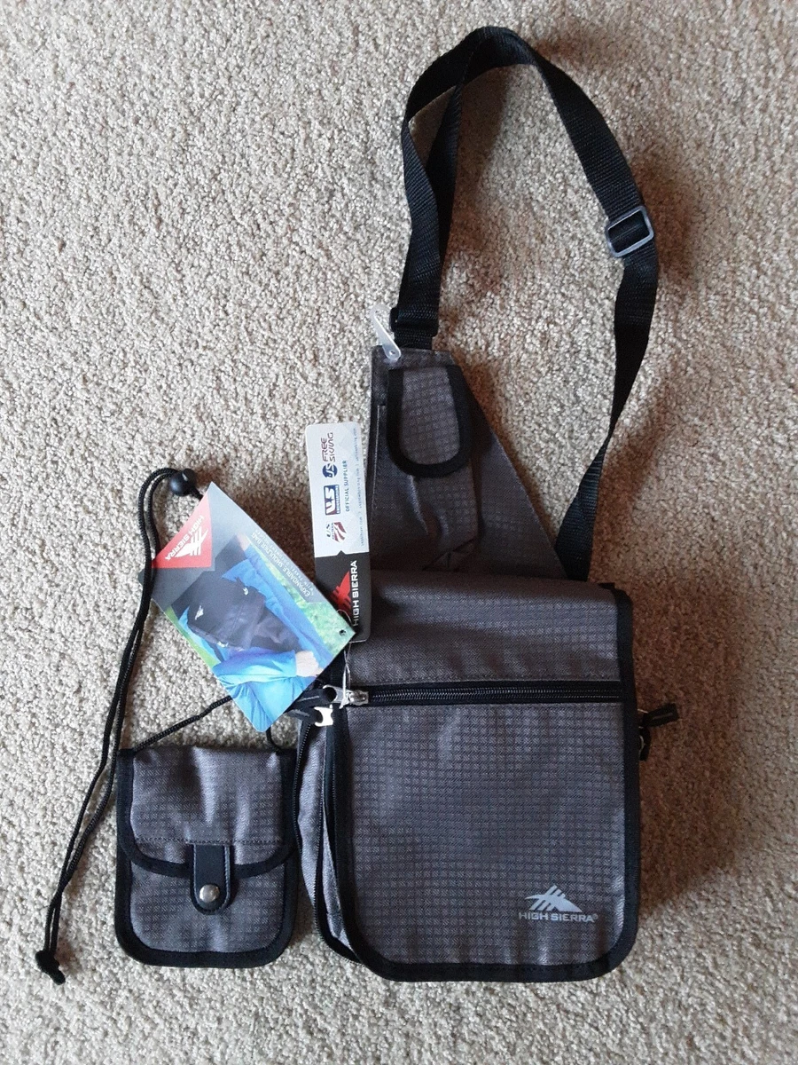 High Sierra Expandable Shoulder Bag W Travel Document Holder NEW W