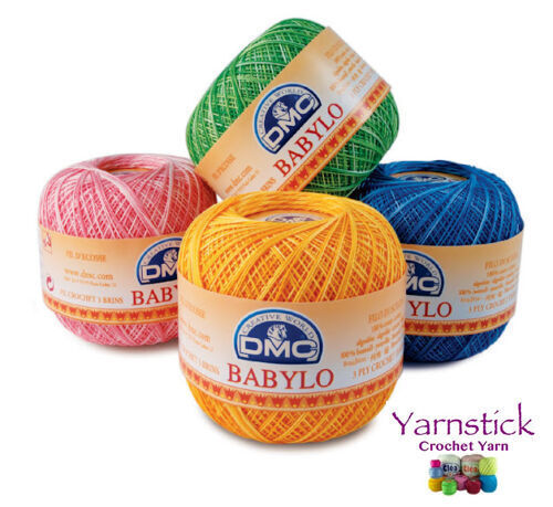 DMC BABYLO 50g Crochet Cotton Knitting Thread Yarn Sizes 10, 20, 30 - Afbeelding 1 van 16