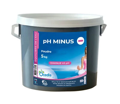 OCEDIS pH MINUS Poudre - 5kg | Correcteur pH Solide - Baisse le pH - Photo 1/3