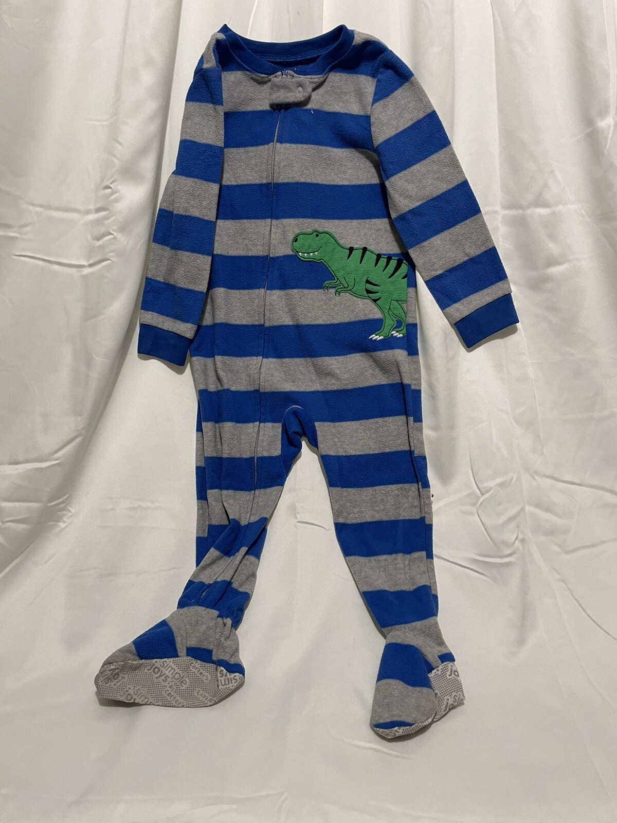 Baby Boys Clothes 18 Months Footed Blanket Sleeper Blue & Gray Stripped