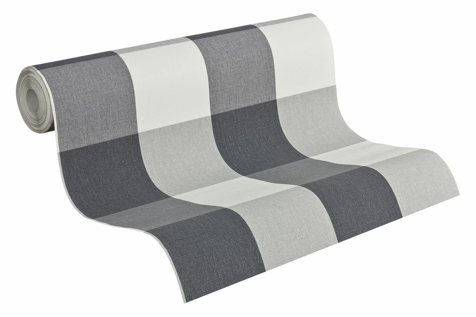 Vliestapete A.S. Création 2063-67 Kariert grau weiß (3,53€/1qm)