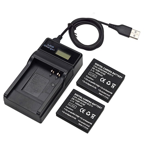 2 x Battery + USB Charger DB-70 DB70 for Ricoh CX1, CX2, R8, R10 / Caplio R6, R7 - Picture 4 of 12